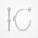 Pear Charm Hoops