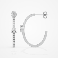 Pear Charm Hoops