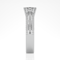 Round with baguettes - 1.5 ct round