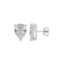 4 ct Pear studs - Basket setting