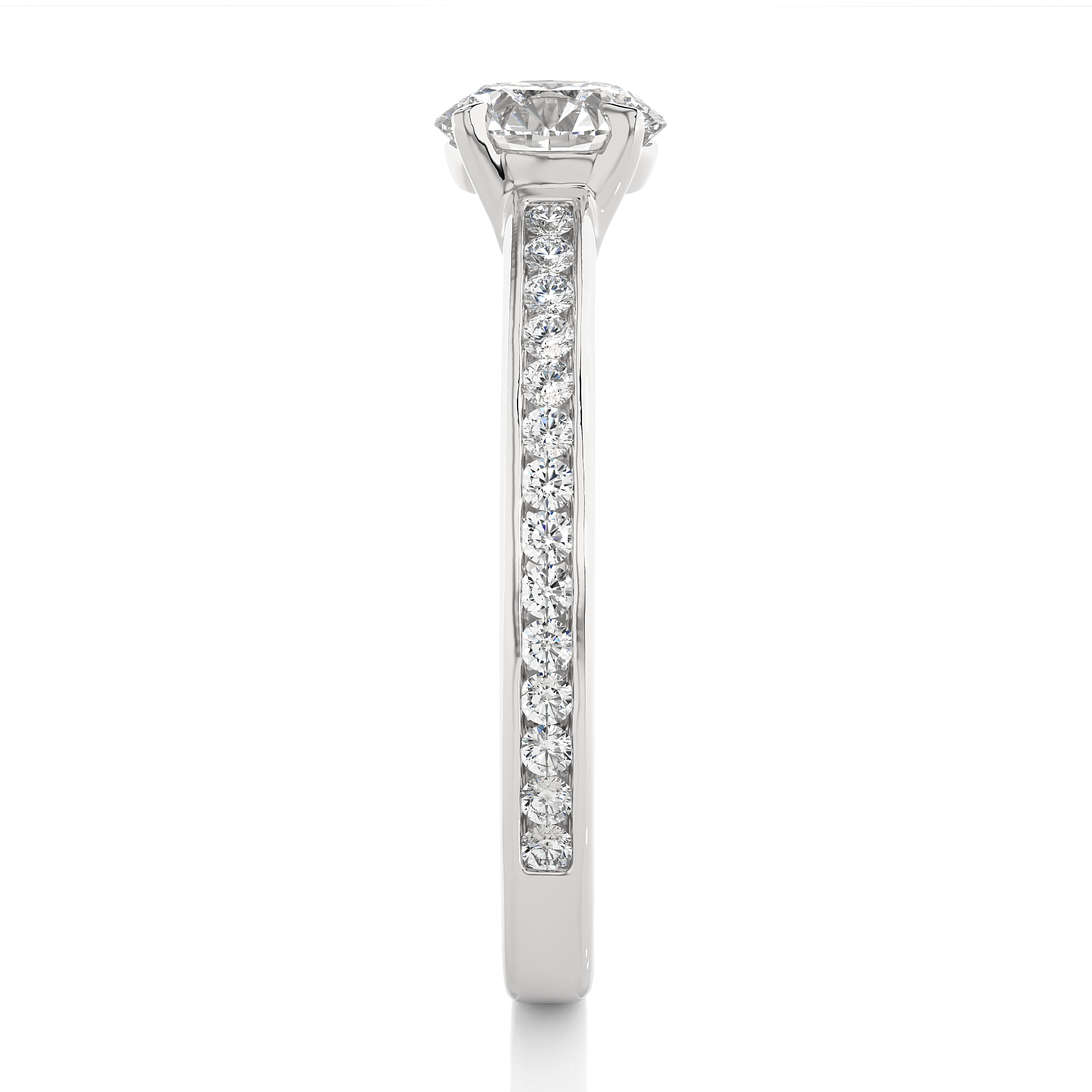 Aura Cascade Ring - 1 ct round