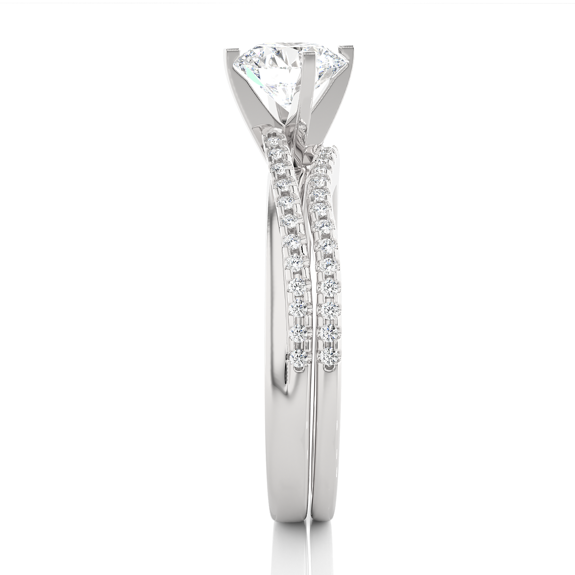 Linear Solitaire Ring - 0.5 ct round