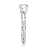 Aurora Twist Ring - 0.8 ct round