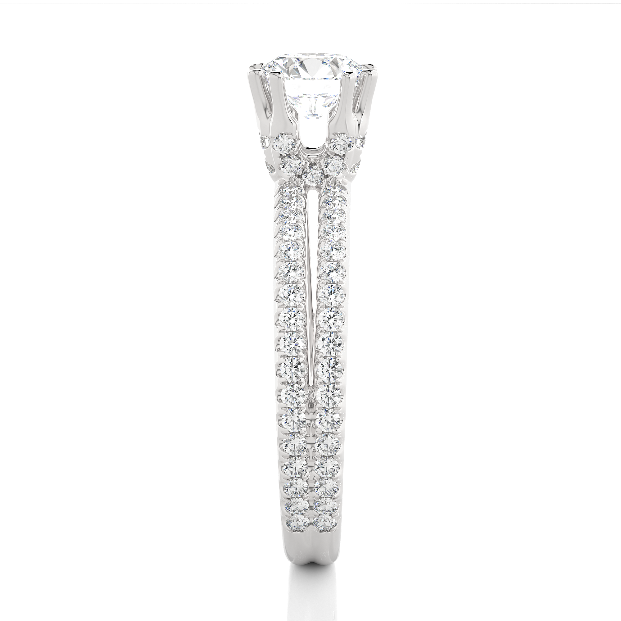 Aurora Twist Ring - 0.8 ct round