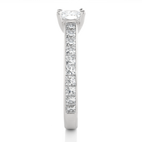 Cushion Cascade Ring - 1.1 ct cushion