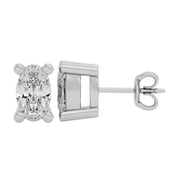 0.5 cts Oval studs - Basket Setting