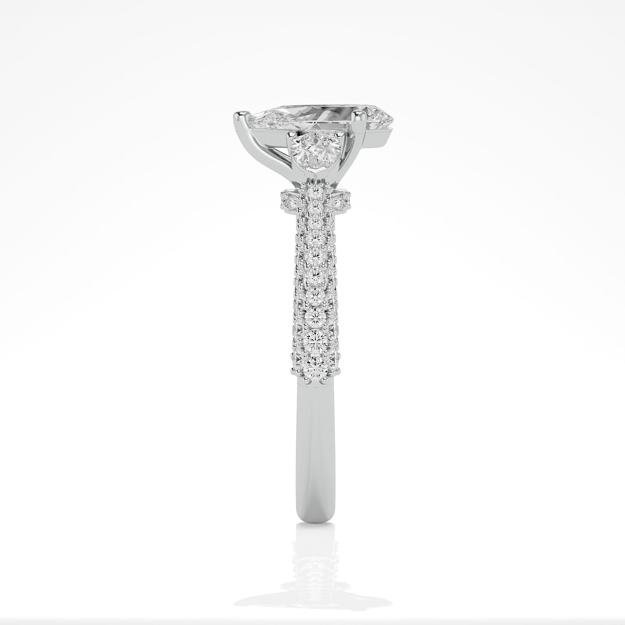 Serene Dewdrop Ring - 1.9 ct Pear