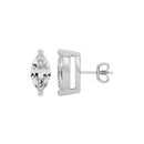 0.5 ct Marquise studs - Basket Setting