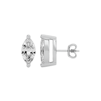 0.5 ct Marquise studs - Basket Setting