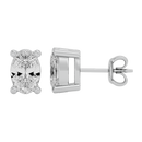 1 ct Oval studs - Basket setting
