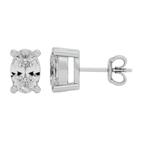 1 ct Oval studs - Basket setting