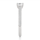 Ribbon Pave Ring - 0.5 cts round