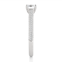Ribbon Pave Ring - 0.5 cts round