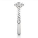 Halo Cascade Ring - 0.6 ct round