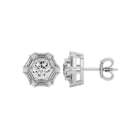 2 ct Infinite glow studs - Basket setting