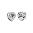 2 ct Heart halo studs - Basket setting