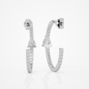 Pear Charm Hoops