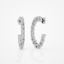 Oval eternity hoops