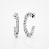 Oval eternity hoops