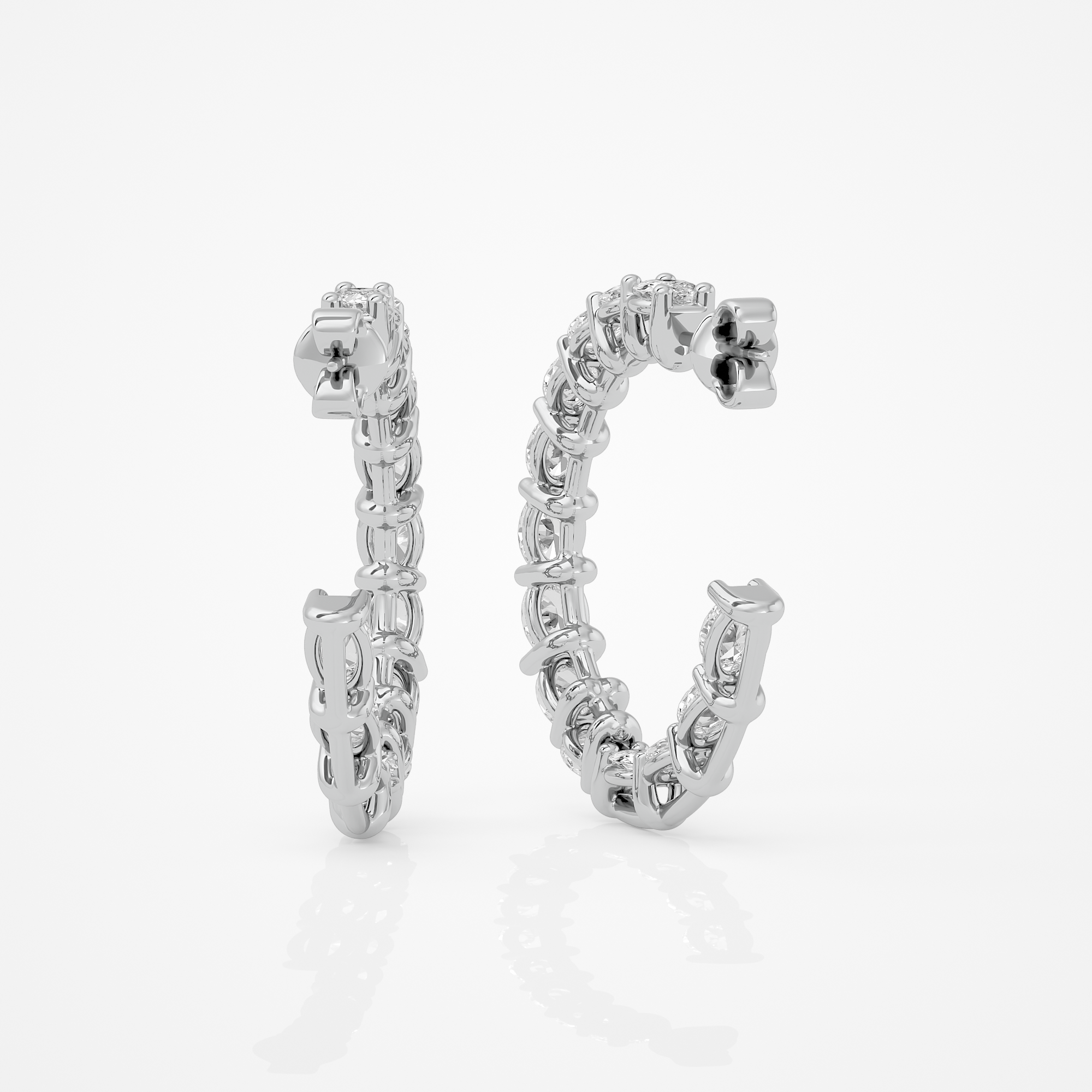 Oval eternity hoops