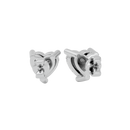 0.5 ct Heart studs - Basket setting
