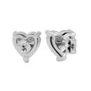 1 ct Heart studs - Basket setting