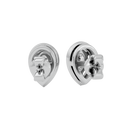 0.5 ct Pear halo studs - Basket Setting