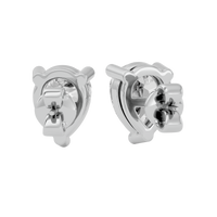 2 ct Pear Studs - Basket setting