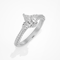 Serene Dewdrop Ring - 1.9 ct Pear