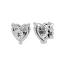 4 ct Heart studs - Basket setting