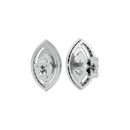 4 ct Marquise halo studs - Basket setting