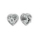 1 ct Heart halo studs - Basket setting