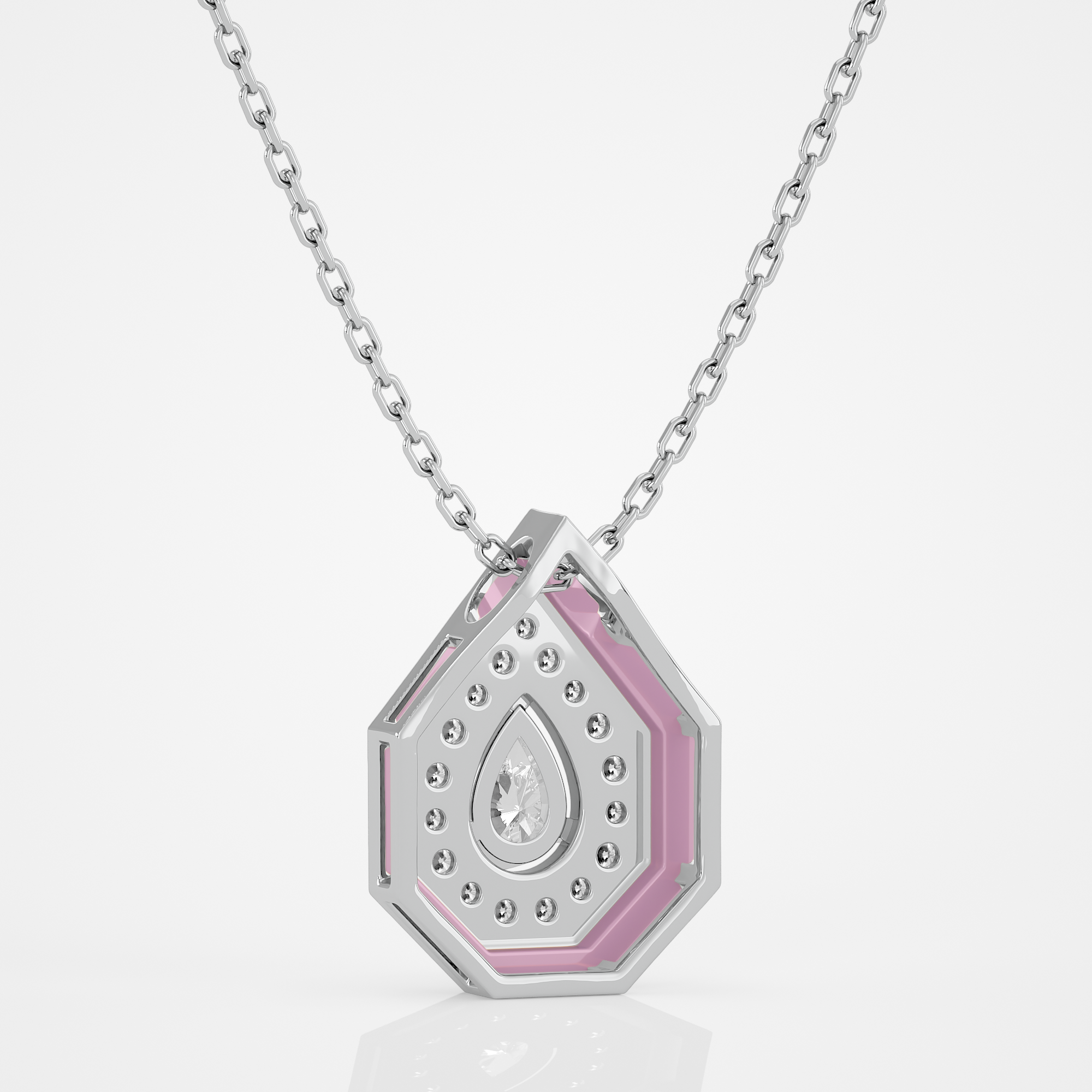 Pink Pear Pendant