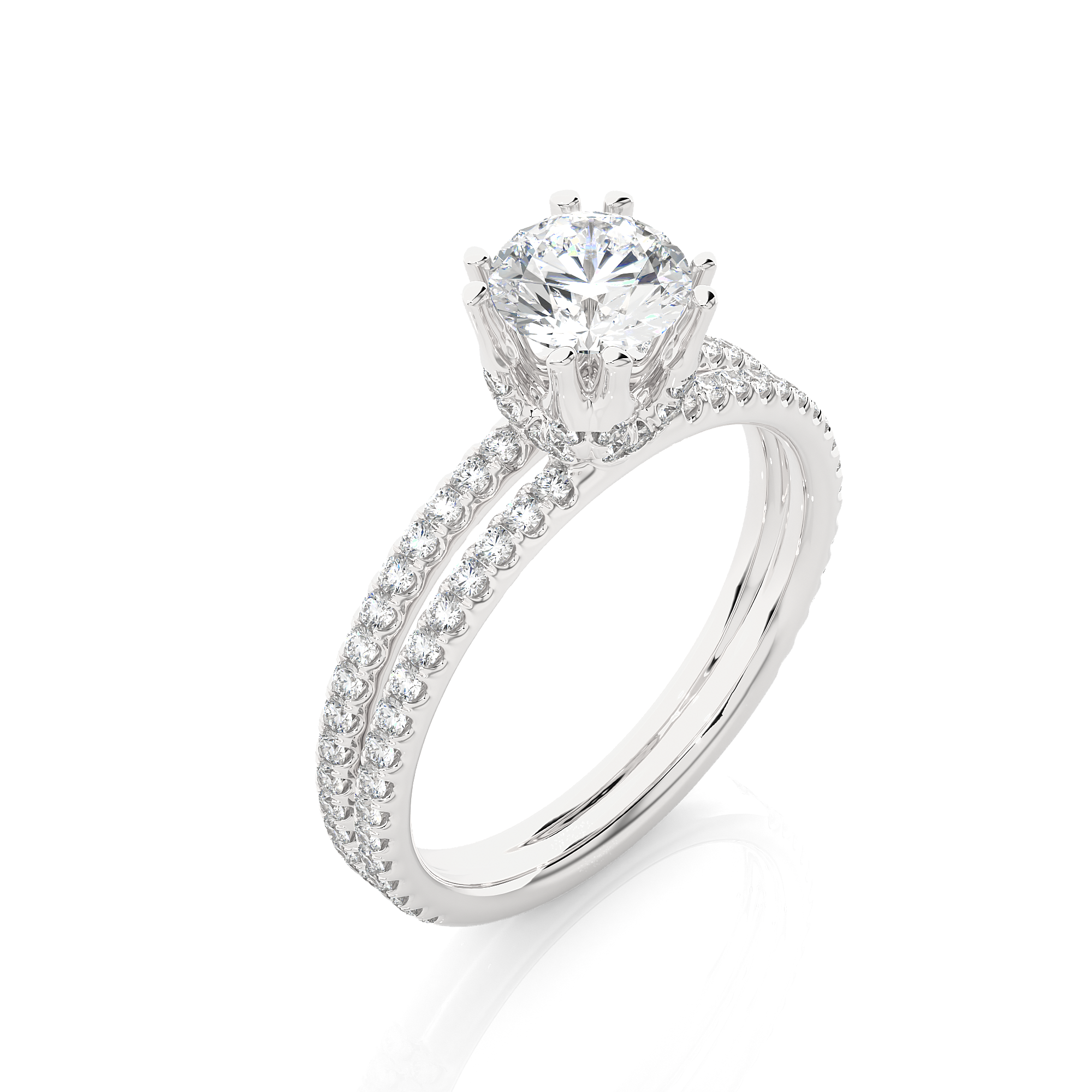 Aurora Twist Ring - 0.8 ct round
