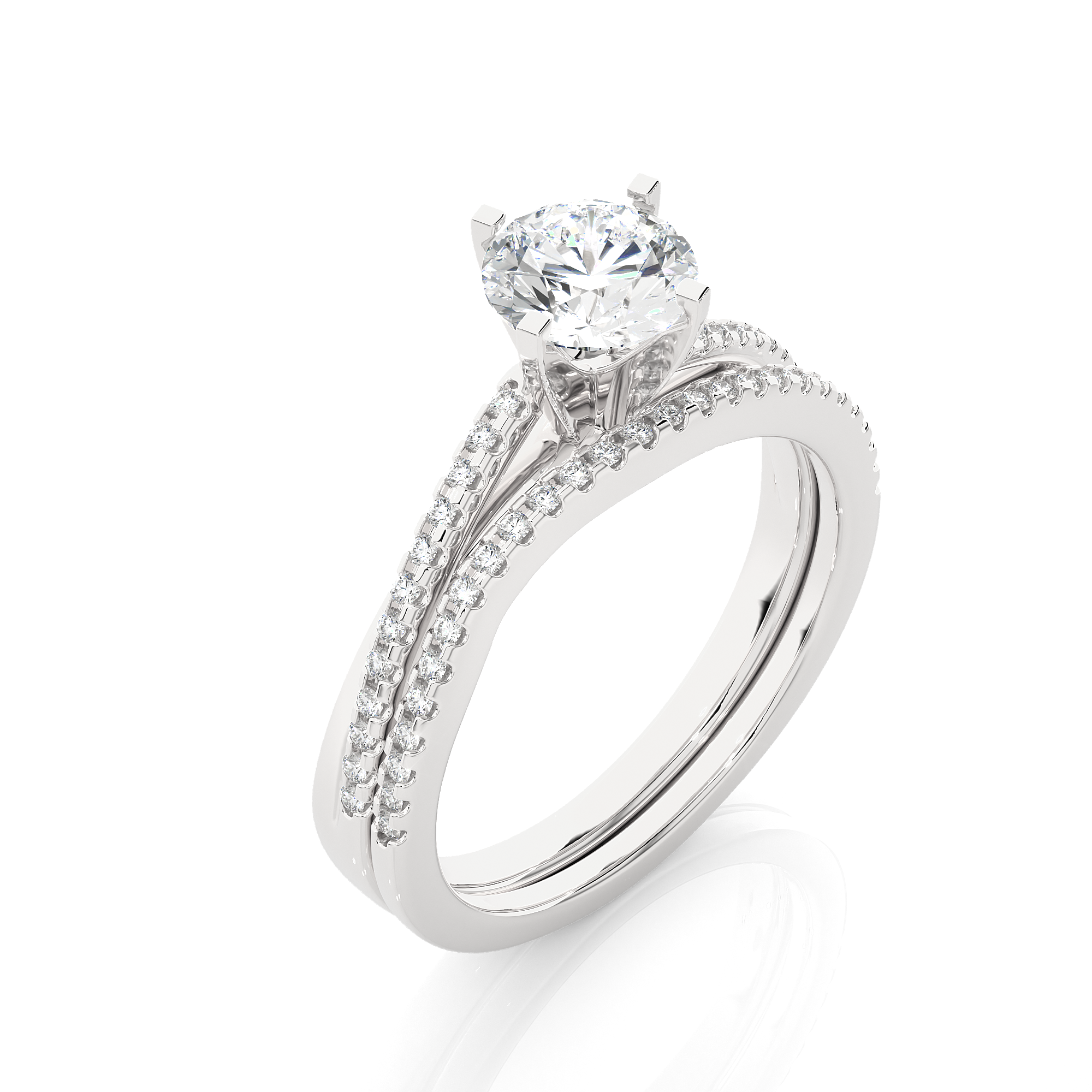Linear Solitaire Ring - 0.5 ct round