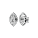 2 ct Marquise halo studs - Basket setting