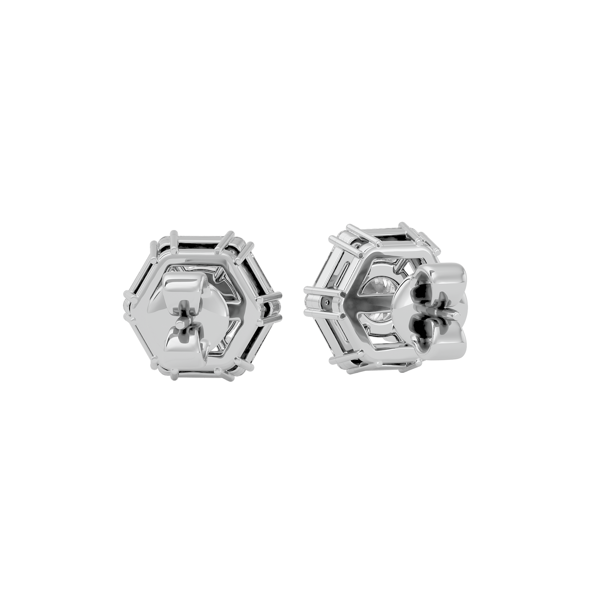 2 ct Infinite glow studs - Basket setting