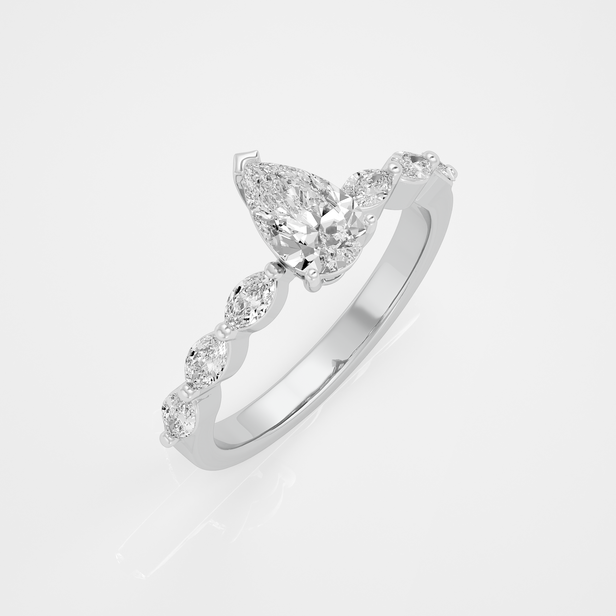 Celeste Pear Ring - 1 ct Pear