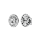 Oval Halo Studs - Basket Setting