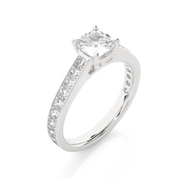 Cushion Cascade Ring - 1.1 ct cushion