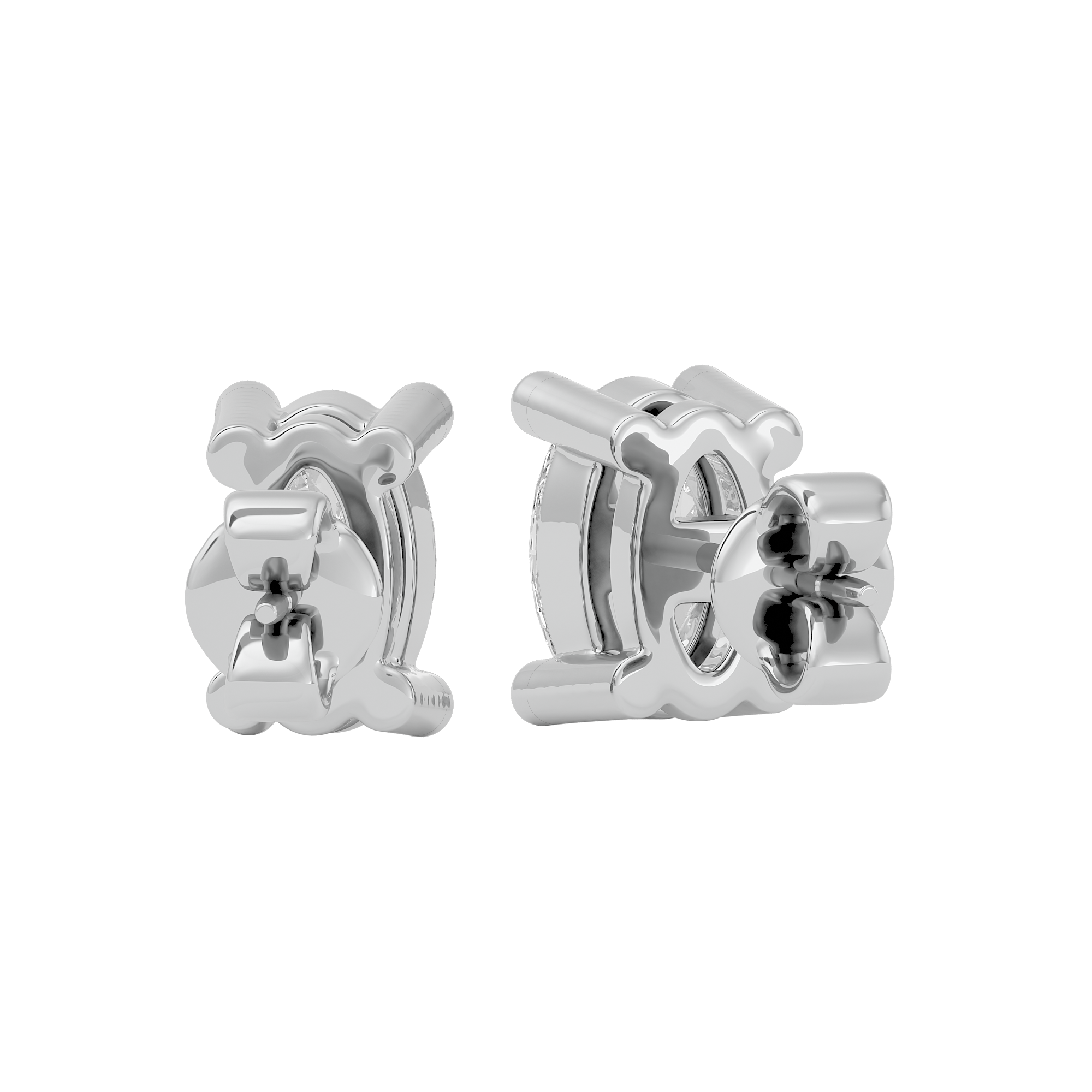 0.5 cts Oval studs - Basket Setting