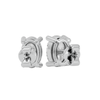 1 ct Oval studs - Basket setting