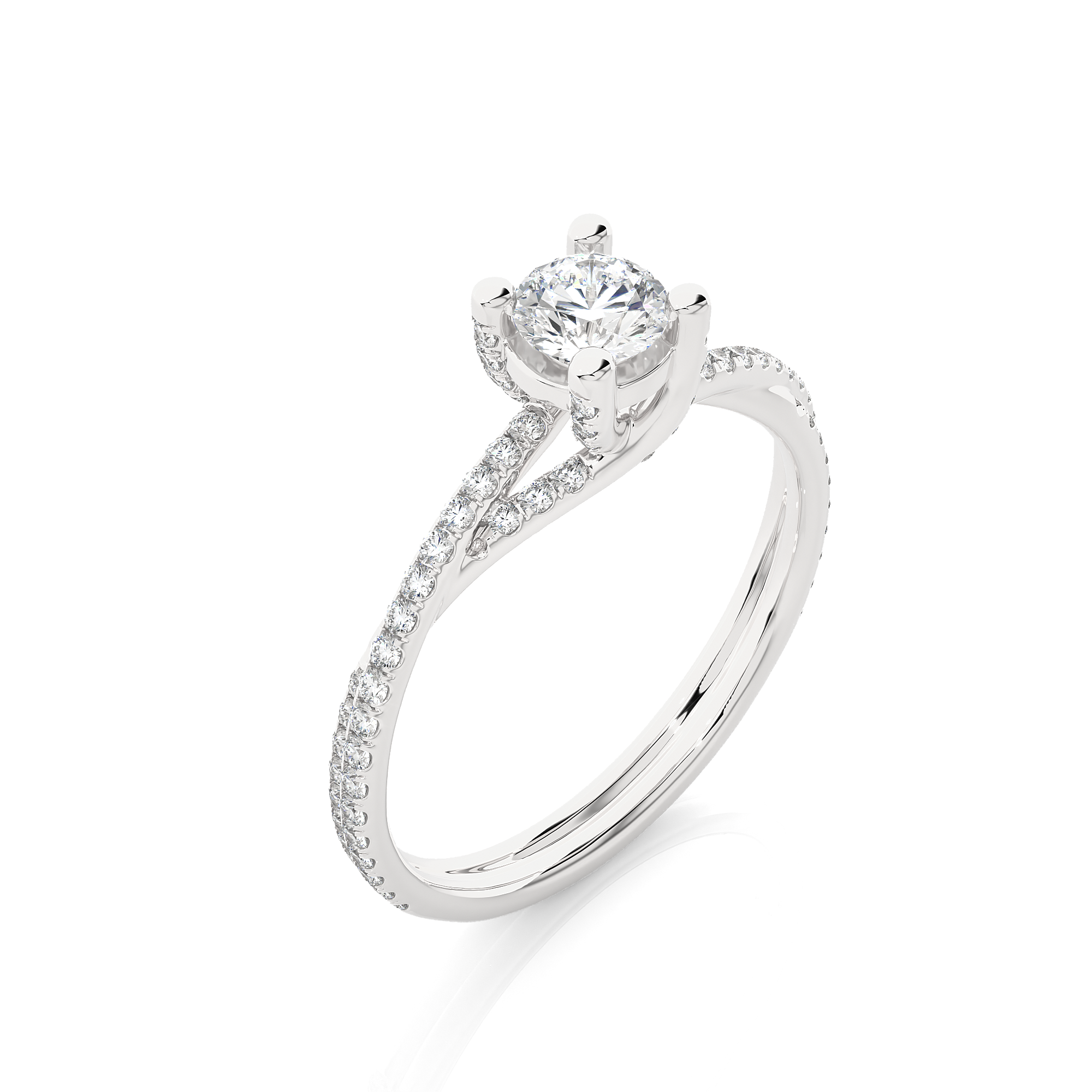 Aaravi Ring - 0.4 ct round