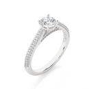 Ribbon Pave Ring - 0.5 cts round