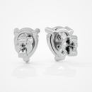 1 ct Pear Studs - Basket setting