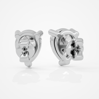 1 ct Pear Studs - Basket setting