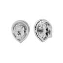 2 ct Pear halo studs - Basket setting