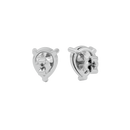 4 ct Pear studs - Basket setting