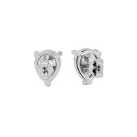 4 ct Pear studs - Basket setting