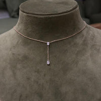 Linea Drop Solitaire Necklace